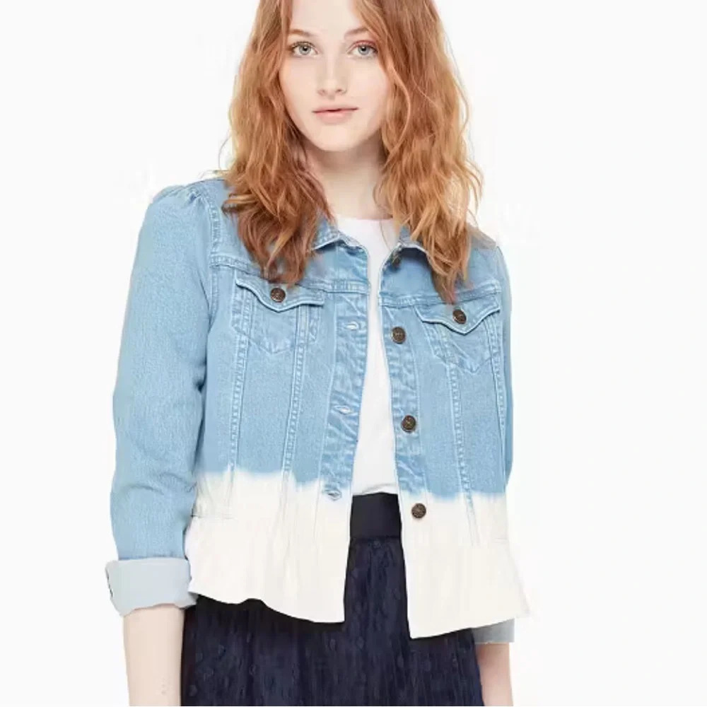 Kate Spade Broome Street Dip Dye Denim Jacket